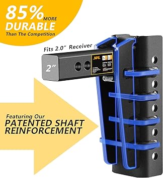 XPE Ultra Silent Adjustable Trailer Hitch, Fits 2 Inch Receiver, 8 Inch Adjustable Drop Hitch, 25,000 Lbs Gtw-Tow Hitch for Heavy Duty Truck, Solid Truck Hitch, X-652008