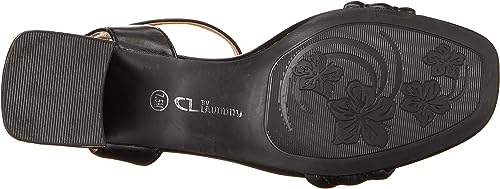 CL by Chinese Laundry Women's Blest Smooth Heeled Sandal, Black, 8.5