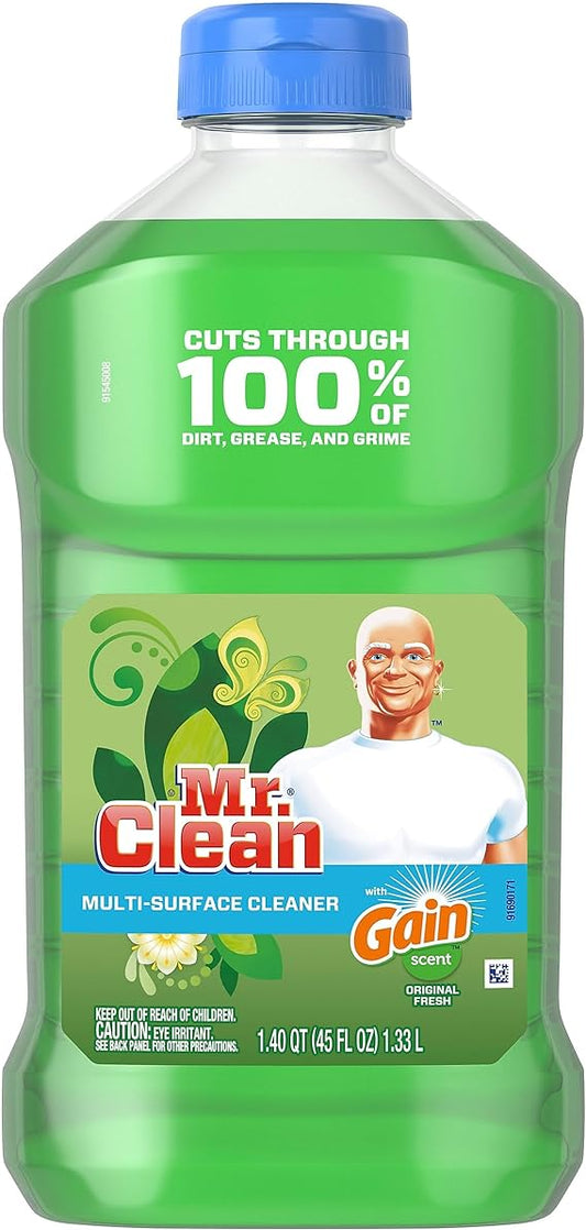 Mr. Clean Multipurpose and Multi-surface Liquid Cleaner, Gain Original Scent, 45 fl oz