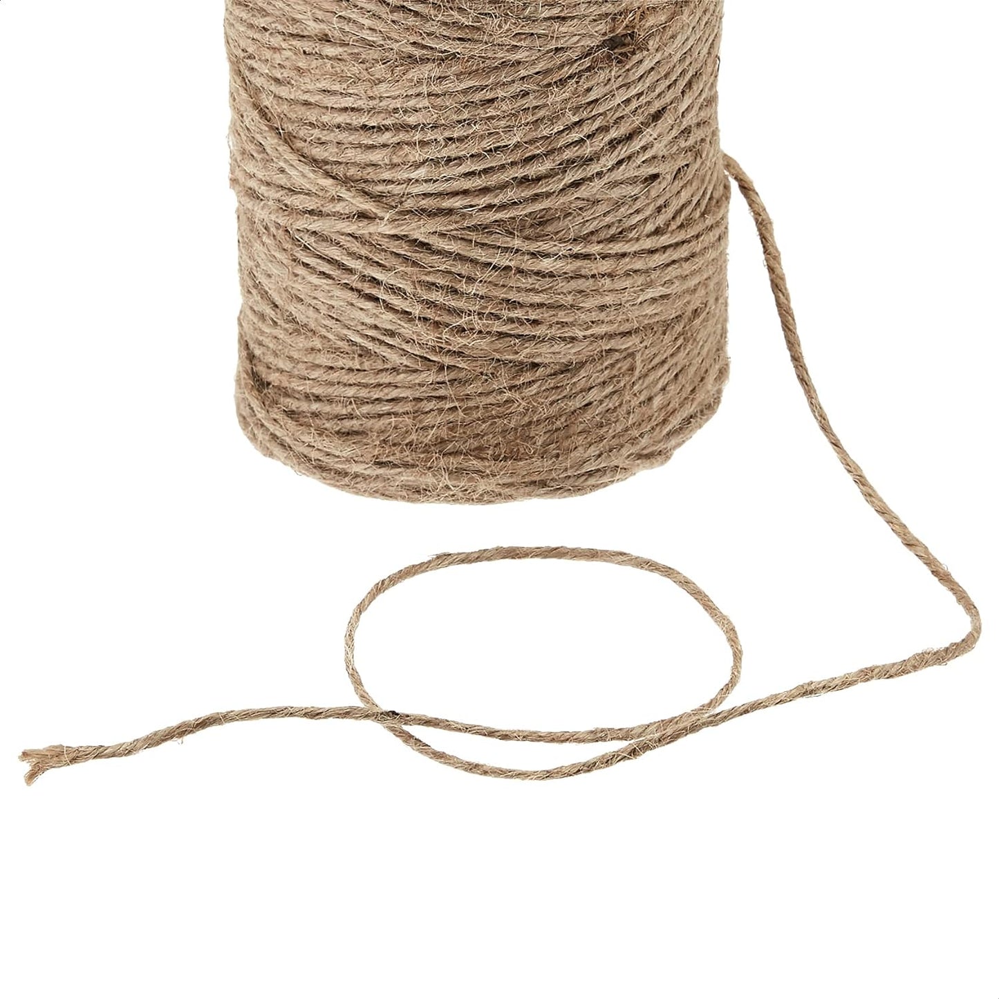 Amazon Basics All-Purpose Natural Jute Twine - #21 x 330' Foot (1.9mm x 100m), Natural, 1 Pack