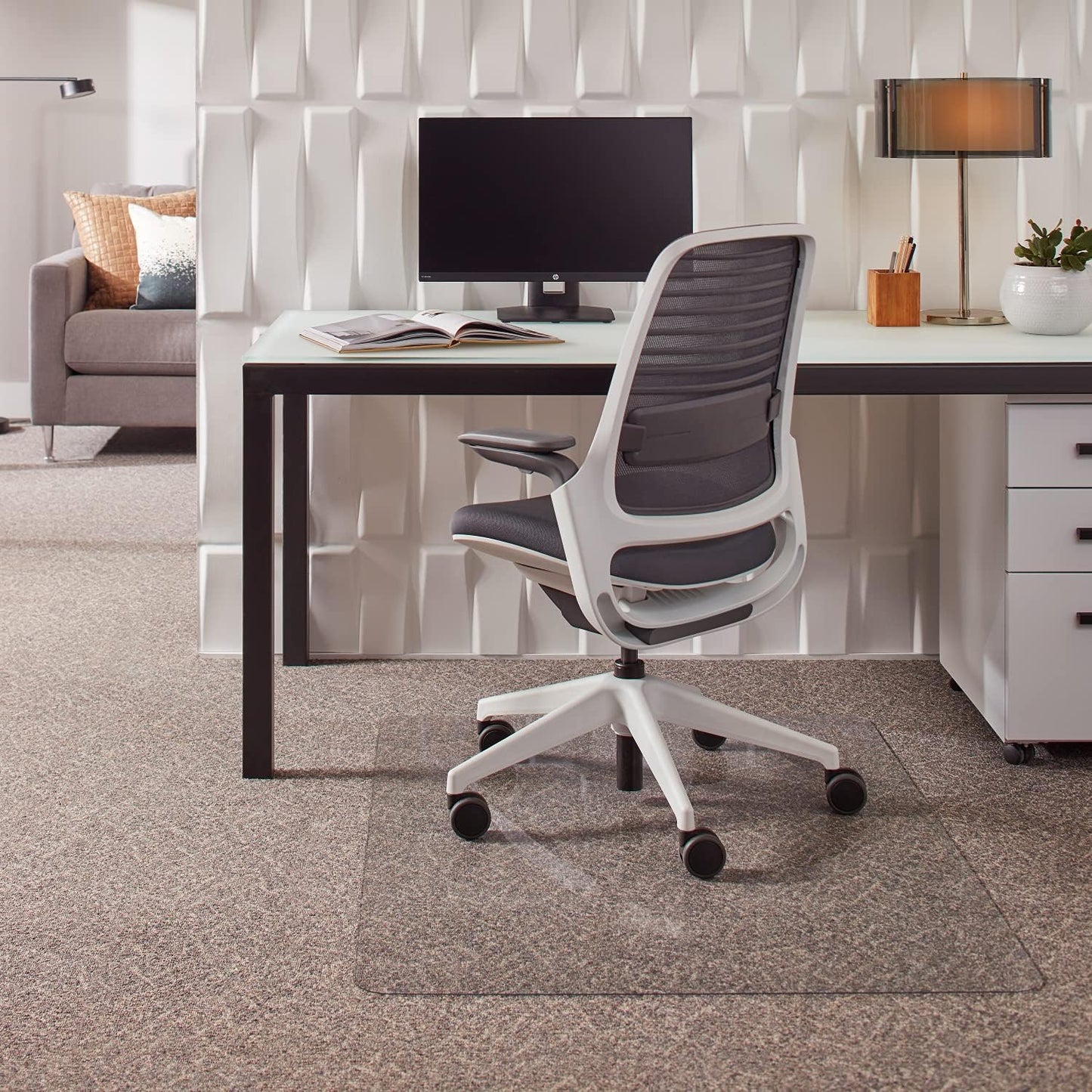 Oculus by Dimex Polycarbonate Office Chair Mat for Carpet and Hard Floors, 36" x 48" x 0.06" Mat, Clear Mat for Office Chair, Protects Floors Under Home Office Computer Desk, Ships Flat