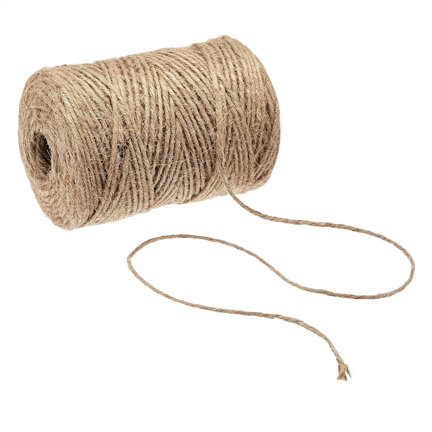 Amazon Basics All-Purpose Natural Jute Twine - #21 x 330' Foot (1.9mm x 100m), Natural, 1 Pack