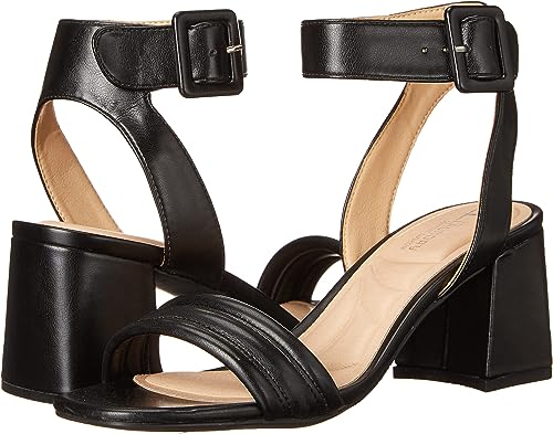 CL by Chinese Laundry Women's Blest Smooth Heeled Sandal, Black, 8.5