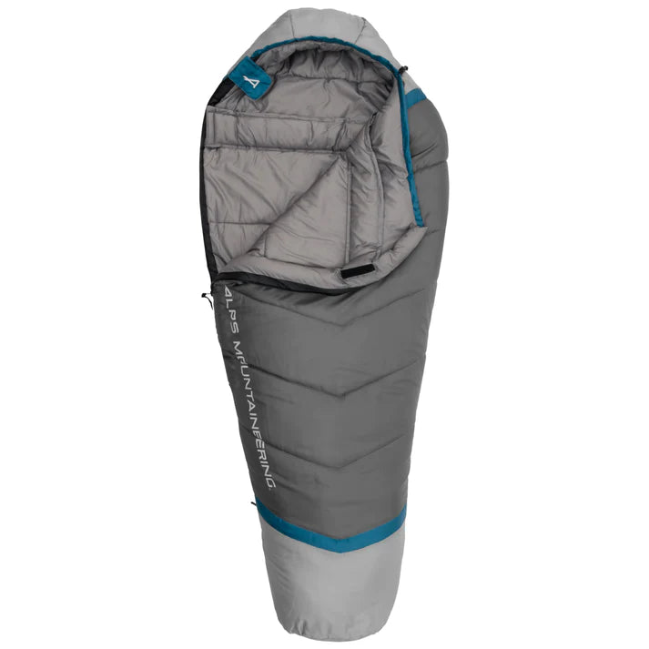 ALPS Mountaineering Blaze +20° Mummy Sleeping Bag, Regular - Gray/Charcoal