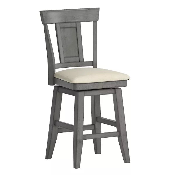 24 inch South Hill Panel Back Swivel Counter Height Barstool Gray - Inspire Q