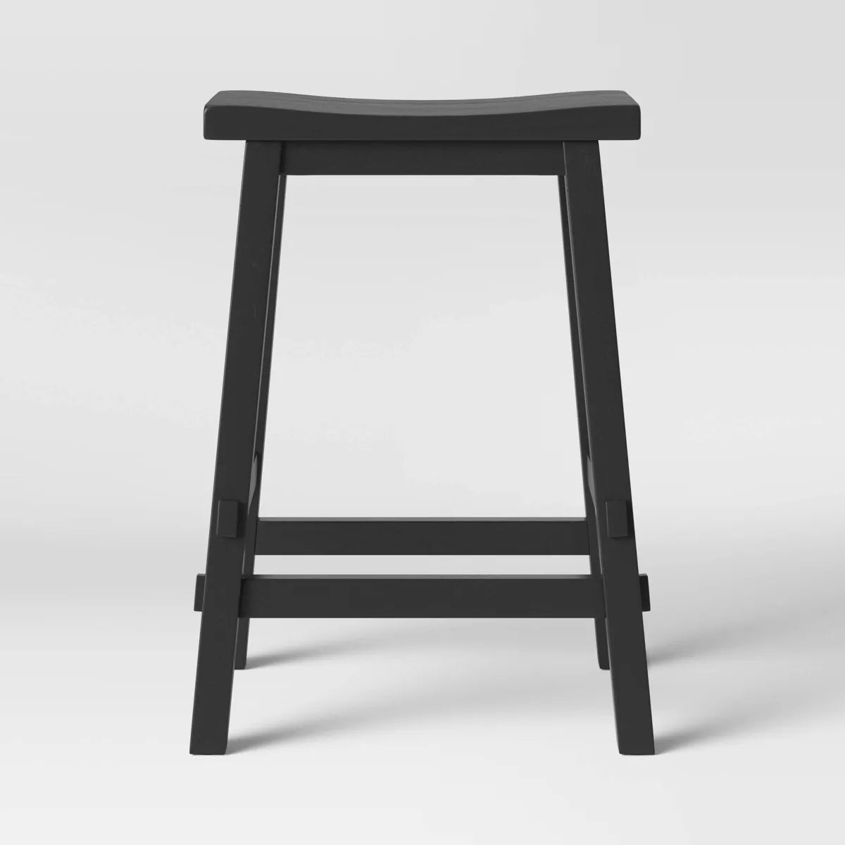 Halifax Farmhouse Wood Barstool Brown - Threshold new