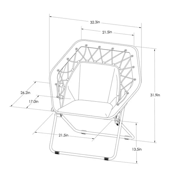 Hex Bungee Chair Gray - Room Essentials