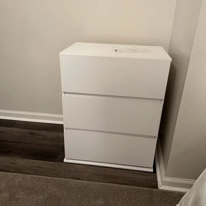 modern 3 drawer dresser white - room essentials Felipe 3-Drawer Dresser Storage & Metal Glides
