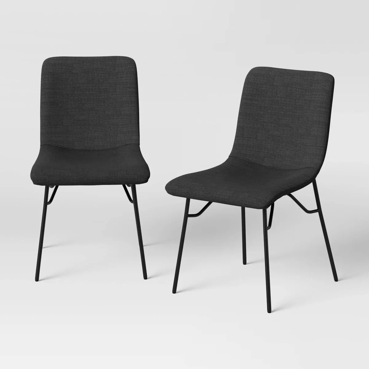2pk Turnbull Upholstered Dining Chairs Light Gray - Project 62