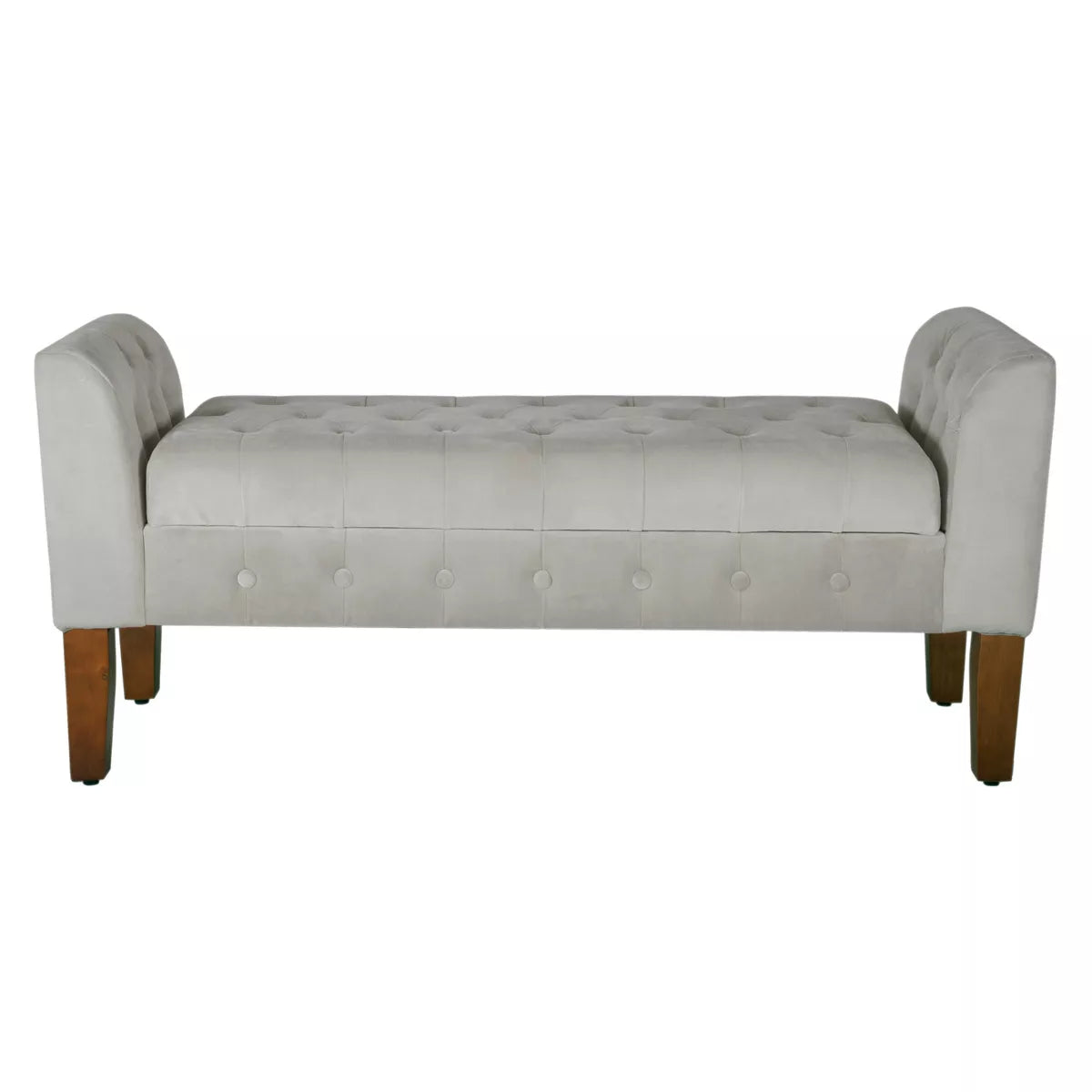 Velvet Tufted Storage Settee Bench - HomePop