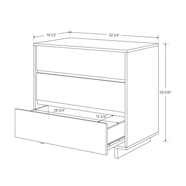 Modern 3 Drawer Dresser Room Essentials™ My Store