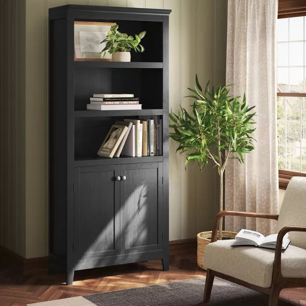 72 Carson 5 Shelf Bookcase with Doors Order now Household Hunter