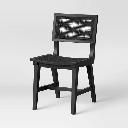 Tormod Backed Cane Dining Chair Black - Threshold