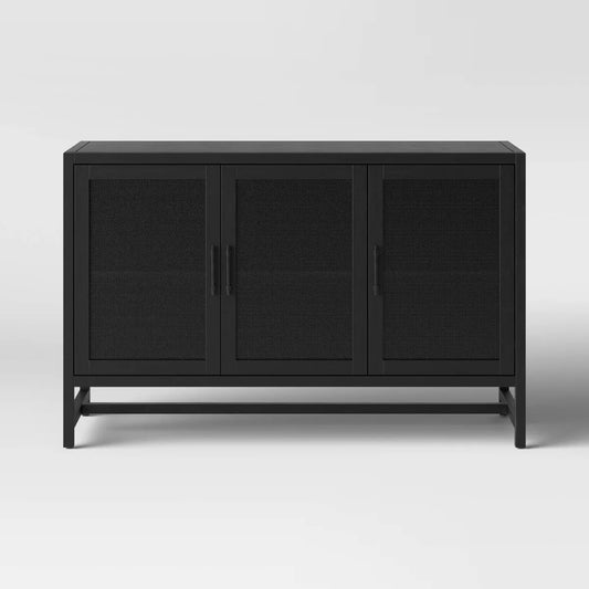 Warwick 3 Door Accent TV Stand for TVs up to 59" Stand Black - Threshold