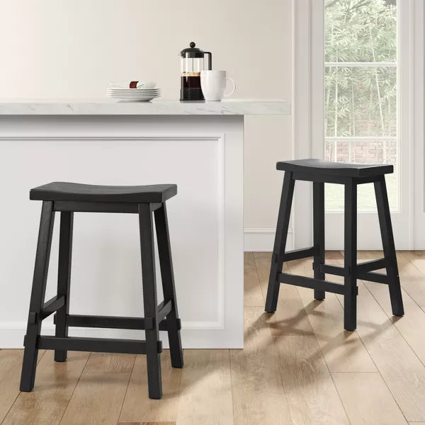 Halifax Farmhouse Wood Barstool Brown - Threshold new