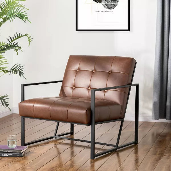 PU Leather Accent Chair - Glitzhome