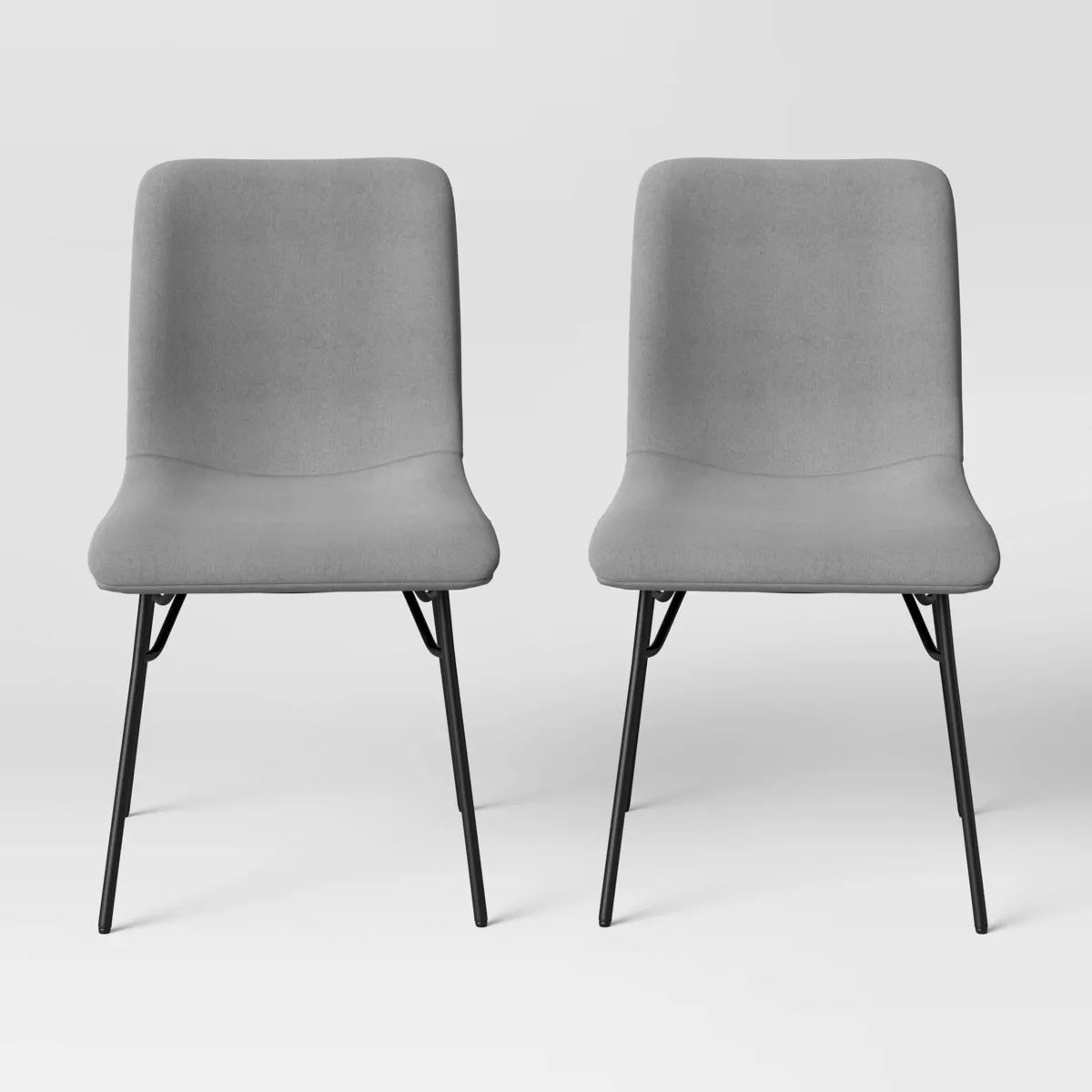 2pk Turnbull Upholstered Dining Chairs Light Gray - Project 62