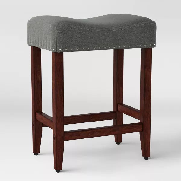 24" Rumford Saddle Counter Height Barstool with Wood Leg - Threshold™