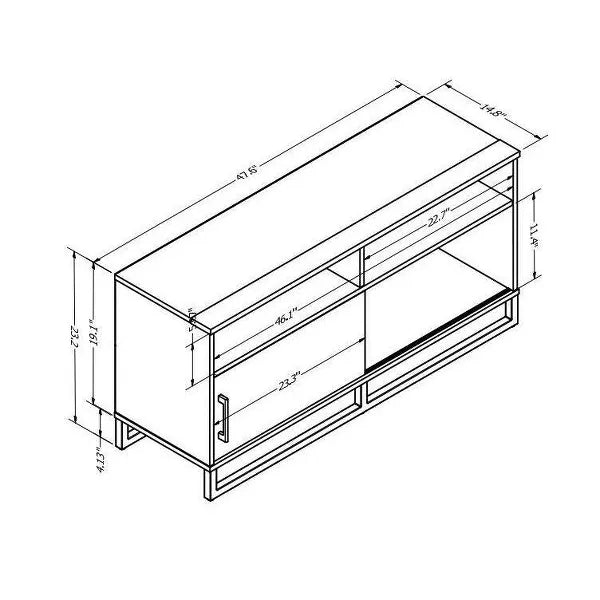 Mixed Material TV Stand for TVs up to 54" Gray - Room Essentials™