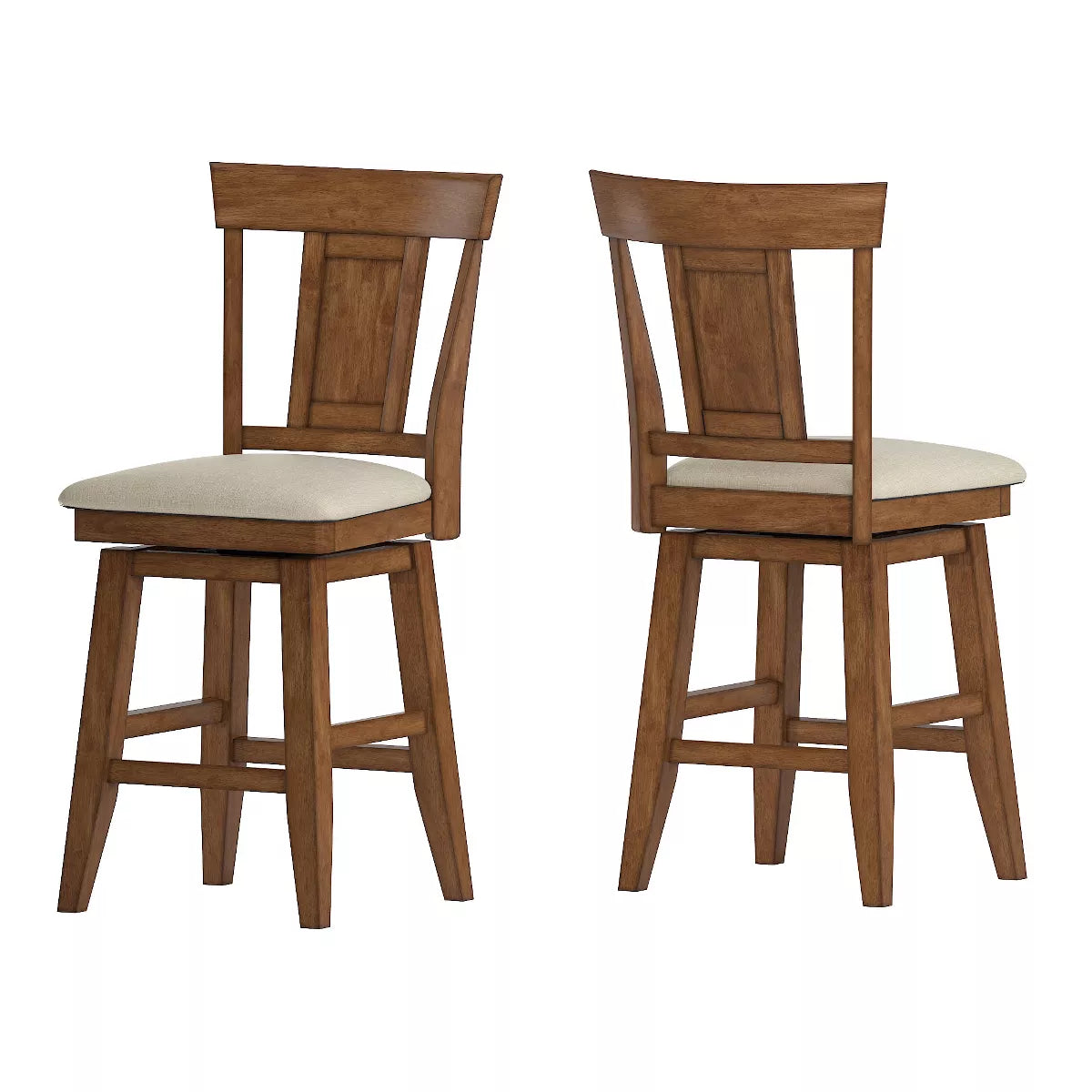 24 inch South Hill Panel Back Swivel Counter Height Barstool Gray - Inspire Q