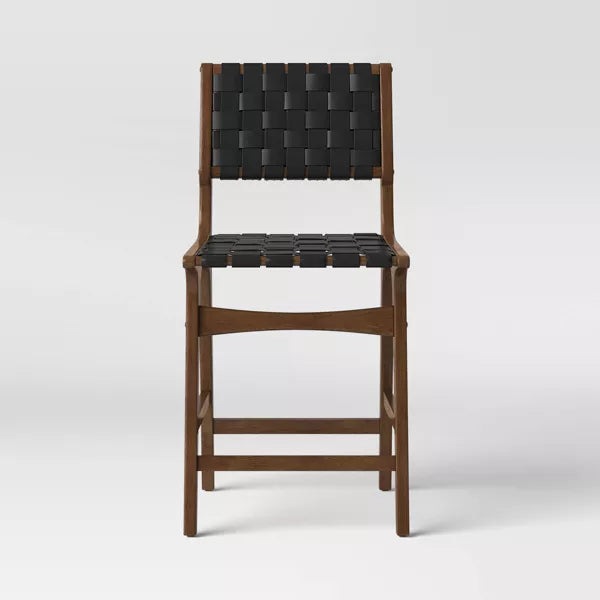 Ceylon Woven Counter Height Barstool Black/Natural - Opalhouse