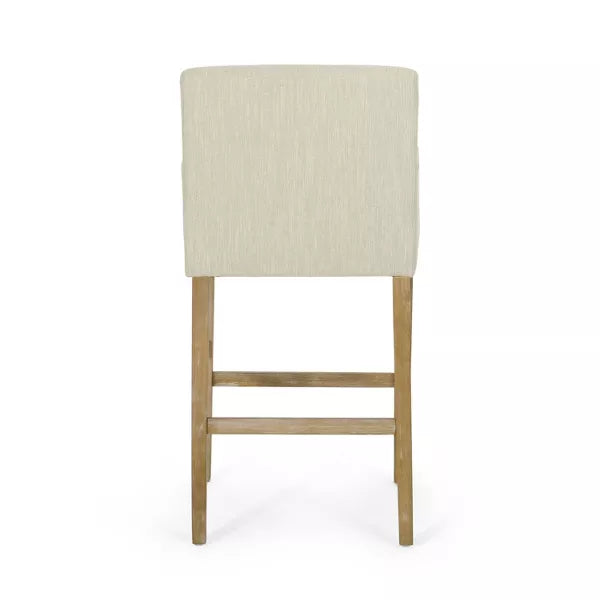 Set of 2 30.5" Armga Contemporary Fabric Upholstered Wood Counter Height Barstools - Christopher Knight Home