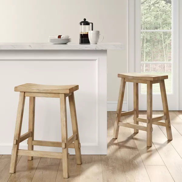 Halifax Farmhouse Wood Counter Height Barstool - Threshold™