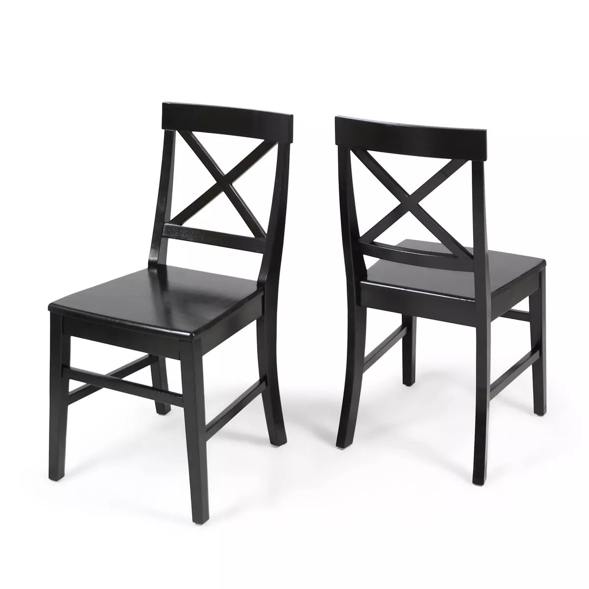 Set of 2 Roshan Farmhouse Acacia Dining Chairs Light Gray - Christopher Knight Home