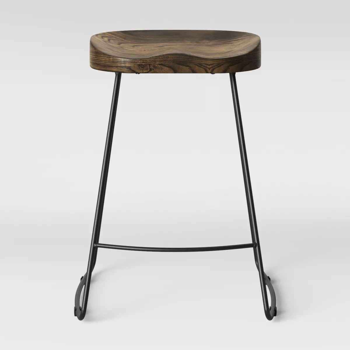 Hull Low Back Wood/Metal Counter Height Barstool - Threshold™