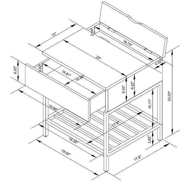 Loring End Table with Charging Station - Threshold™