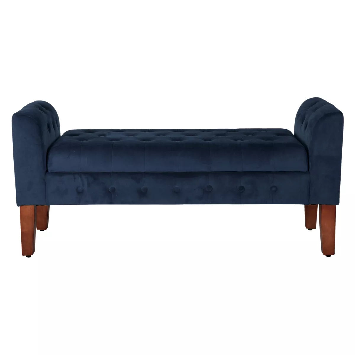 Velvet Tufted Storage Settee Bench - HomePop