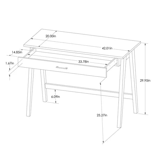 Paulo Wood Writing Desk with Drawer - Threshold™