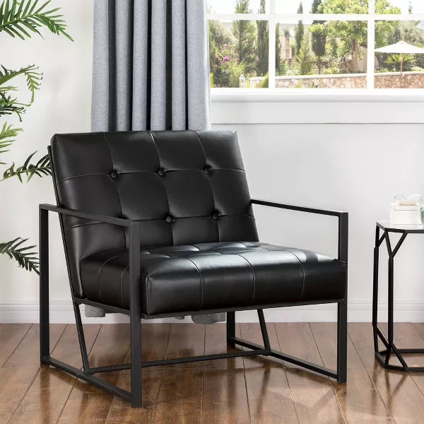 PU Leather Accent Chair - Glitzhome