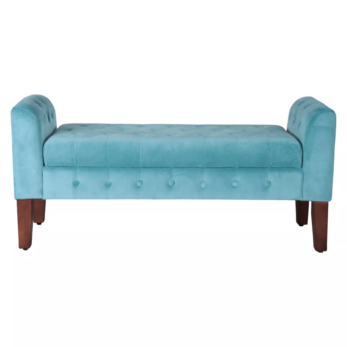 Velvet Tufted Storage Settee Bench - HomePop