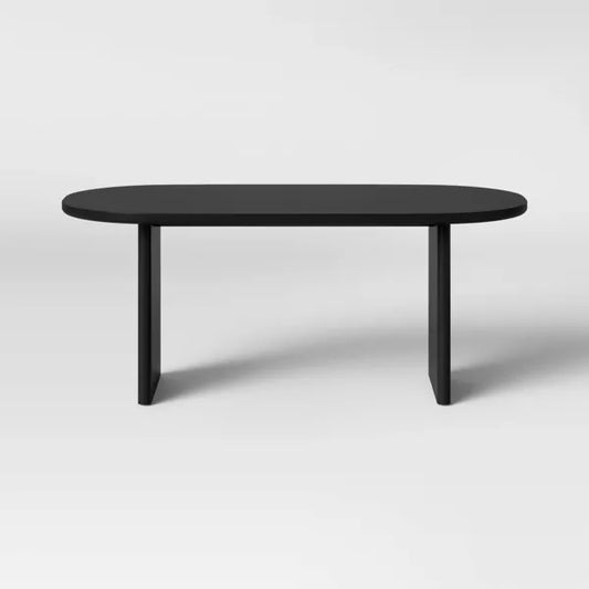 Catlett Oval Modern Wood Dining Table Black - Threshold™