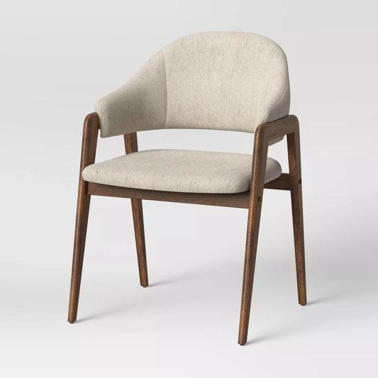 Ingleside Open Back Upholstered Wood Frame Dining Chair Linen (KD) - Project 62