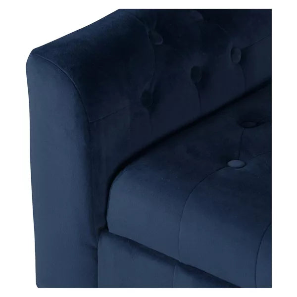 Velvet Tufted Storage Settee Bench - HomePop