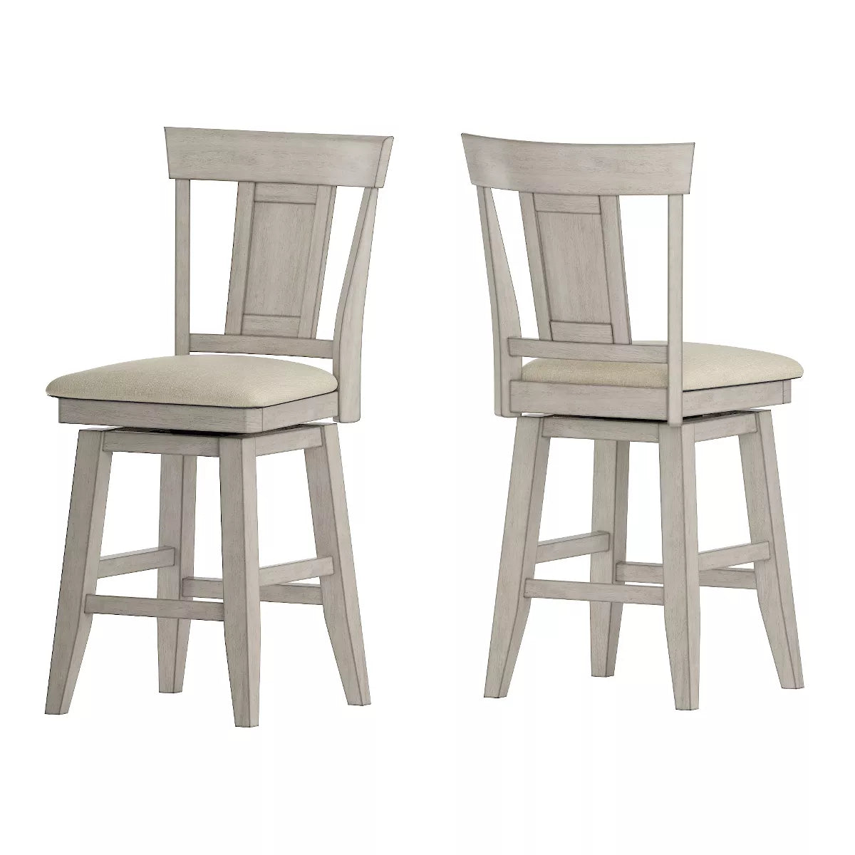 24 inch South Hill Panel Back Swivel Counter Height Barstool Gray - Inspire Q