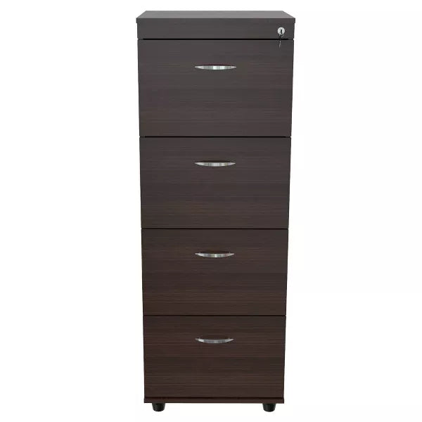 51.97" 4 Drawer Locking File Cabinet Espresso - Inval