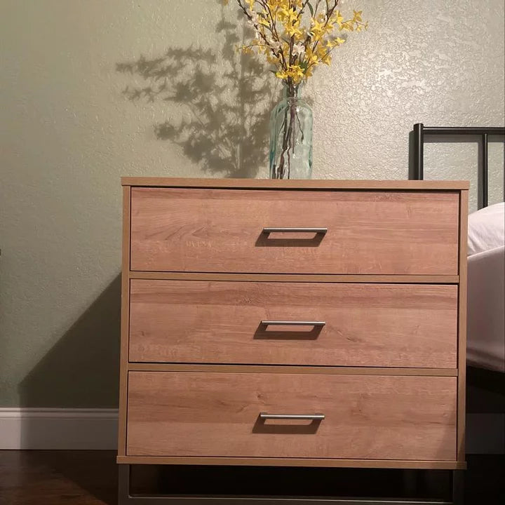 Mixed Material 3 Drawer Dresser