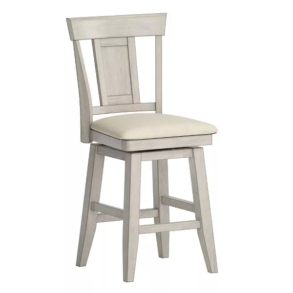 24 inch South Hill Panel Back Swivel Counter Height Barstool Gray - Inspire Q