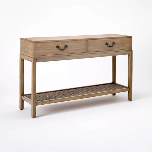 Brandeis Woven Console Table Brown - Threshold™ designed with Studio McGee
