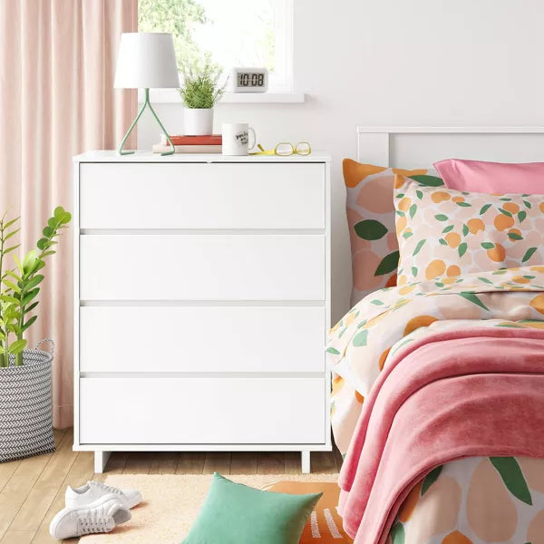 Modern Dresser 4 Drawers White Buy now Household Hunter