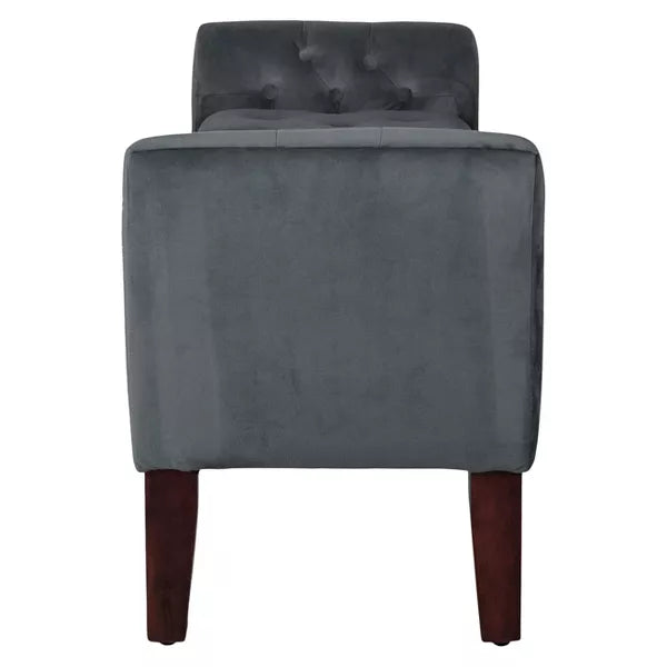 Velvet Tufted Storage Settee Bench - HomePop