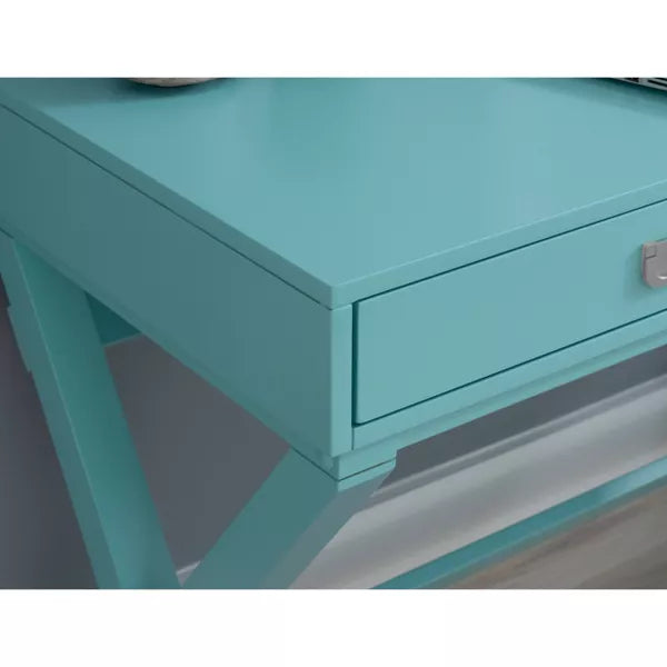 Peggy Wood Writing Desk with Drawers - Linon