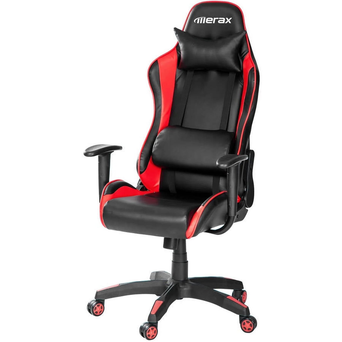 Merax Executive Home Office Chair Racing Style Gaming Chair PU Leather Swivel Computer and Office Desk Chair (red)