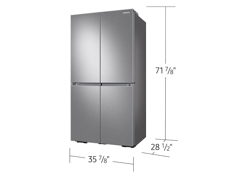 23 cu. ft. Smart Counter Depth 4-Door Flex™ Refrigerator with Beverage Center and Dual Ice Maker in Stainless Steel