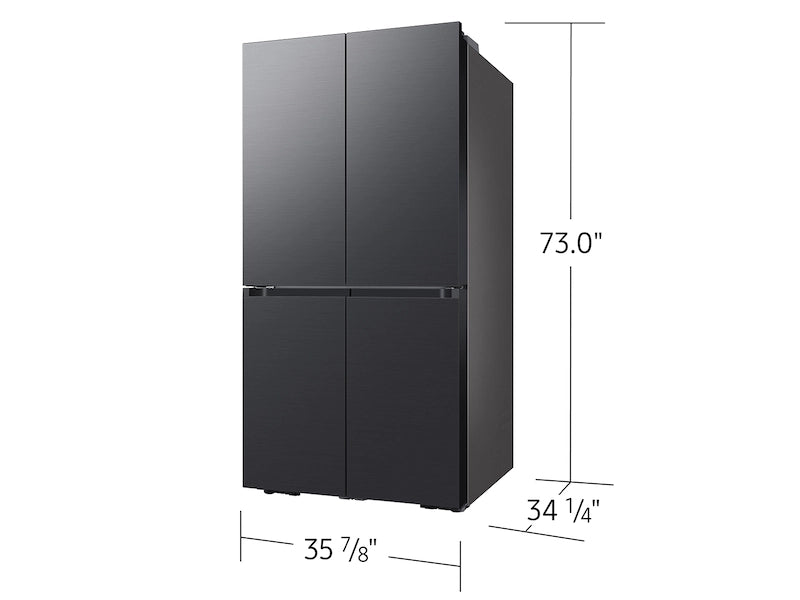 Bespoke 4-Door Flex™ Refrigerator (29 cu. ft.) in Matte Black Steel