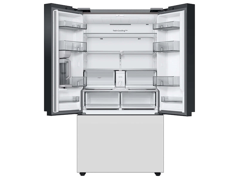 Bespoke 3-Door French Door Refrigerator (30 cu. ft.) with AutoFill Water Pitcher in White Glass