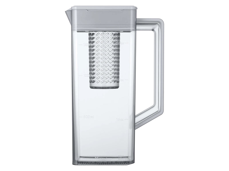 Bespoke 3-Door French Door Refrigerator (30 cu. ft.) with AutoFill Water Pitcher in White Glass